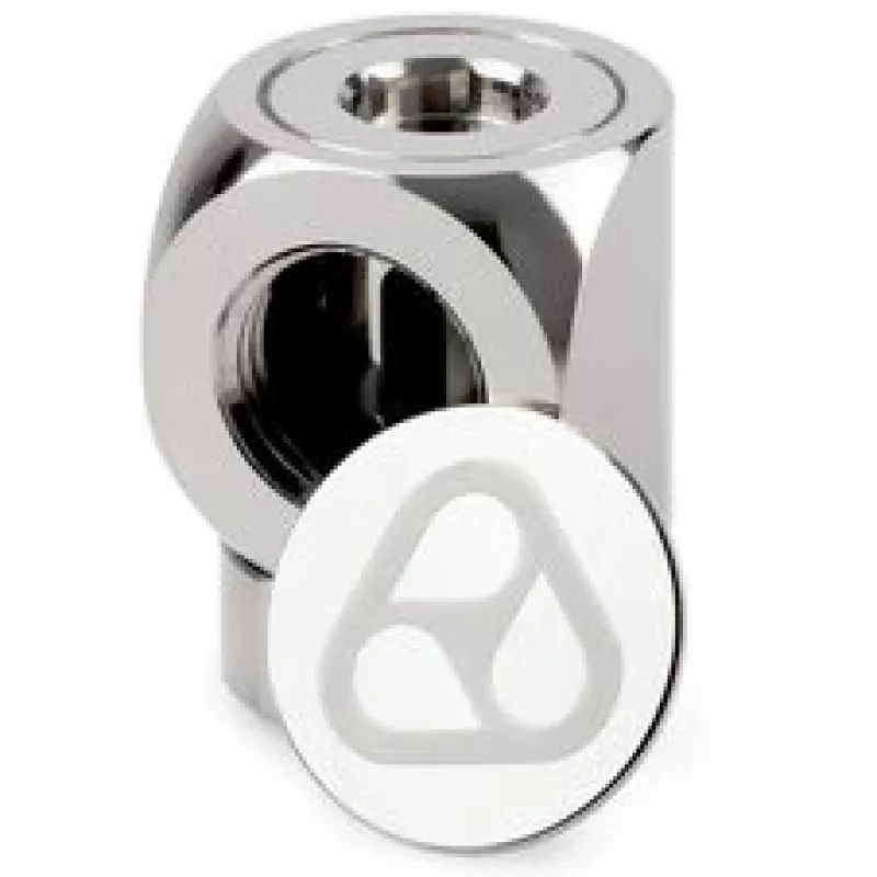 Thermal Grizzly DeltaMate adaptador rotativo 90° G1/4 polegadas para G1/4 polegadas, níquel brilhante