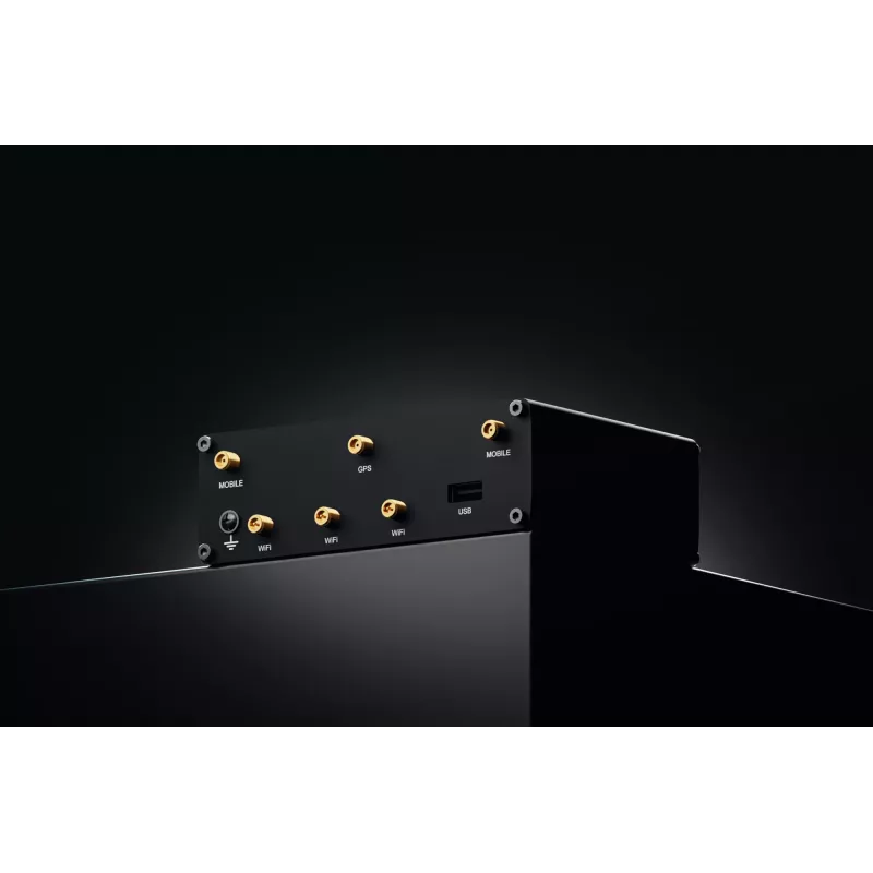 Teltonika Networks RUTC40 router industrial 4G LTE Cat 6 Dual-Band Wi-Fi 5 Gigabit com Dual-SIM, GNSS, fonte de alimentação UK