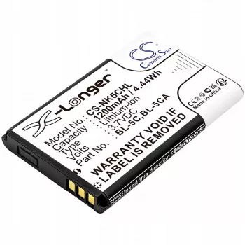 Cameron Sino bateria Li-ion 1200mAh para Nokia BL-5C, BL-5CA, Teltonika, Lark BL-6SP