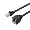 UNITEK cabo de extensão Cat.6 STP RJ45 (8P8C) ficha macho para ficha fêmea, 2m, preto