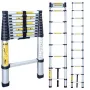 Escada telescópica BL-T380 380 cm, 13 degraus, alumínio, EN131, 150 kg