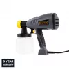 Pistola de pintura elétrica JS-HH15A 400W pistola HVLP com depósito de 800ml, 3 padrões de pulverização, 2 bicos