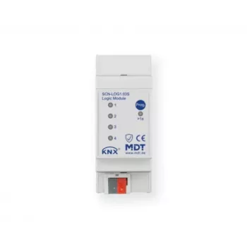 Módulo lógico MDT KNX 2TE REG Secure, 200 blocos lógicos, calha DIN, KNX Secure