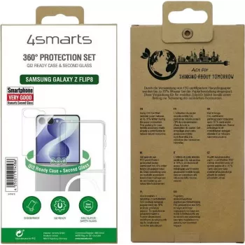 Conjunto de proteção 360° 4smarts para Samsung Galaxy Z Flip8 - Transparente
