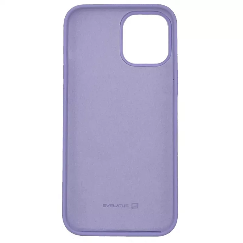 Capa de silicone Premium Soft Touch Evelatus para Apple iPhone 12 Pro Max lilás pálido
