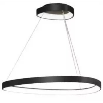 Lâmpada de suspensão Kotila 62cm em metal preto mate E27