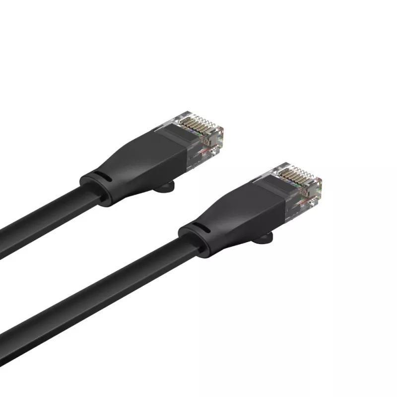 Cabo plano UNITEK Cat.6 UTP 10m preto RJ45 Snagless Gigabit Ethernet