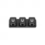 Organizador de cabos magnético para secretária UNITEK SnapHold (conjunto de 3+1), preto