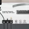 Organizador de cabos magnético para secretária UNITEK SnapHold (conjunto de 3+1), preto