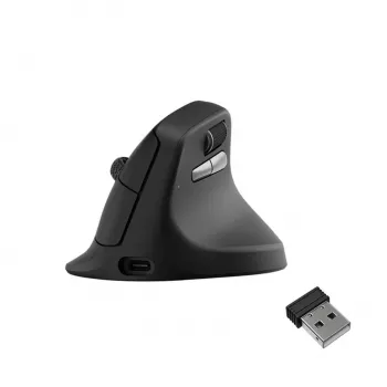 Keychron M5-A29 Rato de Gaming Sem Fios Ergonómico Vertical PixArt 3311 1K Preto