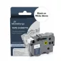 MediaRange MRBTZ261 cassete de fita de etiquetas laminada 36mm preto sobre branco para Brother P-Touch