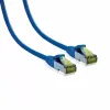 IT-BUDGET cabo de rede Premium Full Copper Cat.6A com cabo bruto Cat.7 600 MHz sem halogéneos PoE+ 10Gbps azul 3m