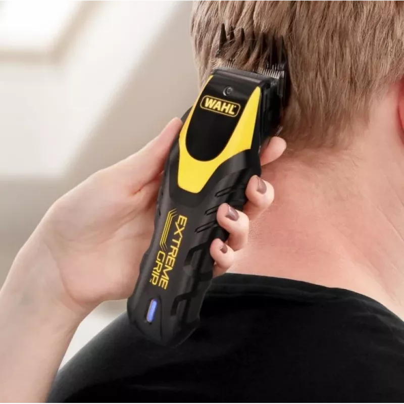 Wahl EXTREME GRIP máquina de cortar cabelo 3031752 | máquina de cortar cabelo com alimentação elétrica com 9 pentes codificados por cor