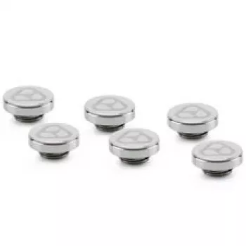 Thermal Grizzly DeltaMate tampões de fecho, latão - níquel brilhante, pack de 6