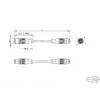 METZ CONNECT cabo de rede Ethernet industrial M12 codificado D, 4 polos ficha macho para 4 polos ficha macho, 5m, PUR verde
