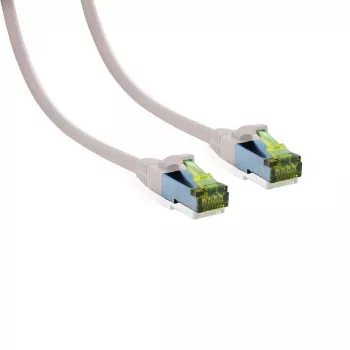 IT-BUDGET cabo de rede Cat.6A S/FTP LSZH, 0,5 m, branco, 10Gbps, PoE+, 600MHz, cobre