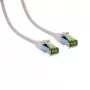 IT-BUDGET cabo de rede Cat.6A S/FTP LSZH, 0,5 m, branco, 10Gbps, PoE+, 600MHz, cobre