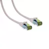 IT-BUDGET cabo de rede Cat.6A S/FTP LSZH, 0,5 m, branco, 10Gbps, PoE+, 600MHz, cobre