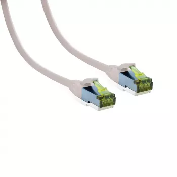 IT-BUDGET cabo de rede Cat.6A S/FTP LSZH, 0,5 m, branco, 10Gbps, PoE+, 600MHz, cobre