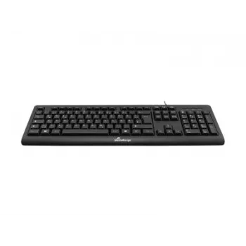 MediaRange MROS109-GR teclado USB com fio, layout grego QWERTY, preto, 105 teclas, membrana, cabo de 1,5 m