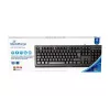 MediaRange MROS109-GR teclado USB com fio, layout grego QWERTY, preto, 105 teclas, membrana, cabo de 1,5 m