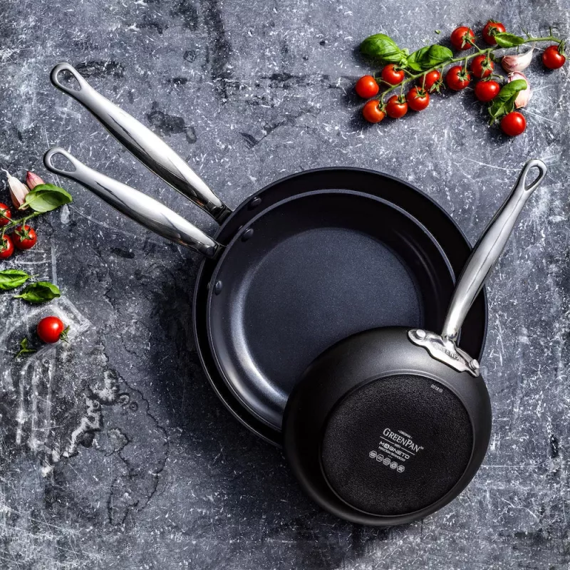 GreenPan Barcelona conjunto de frigideiras 3 peças 20/24/28 cm preto cerâmica antiaderente