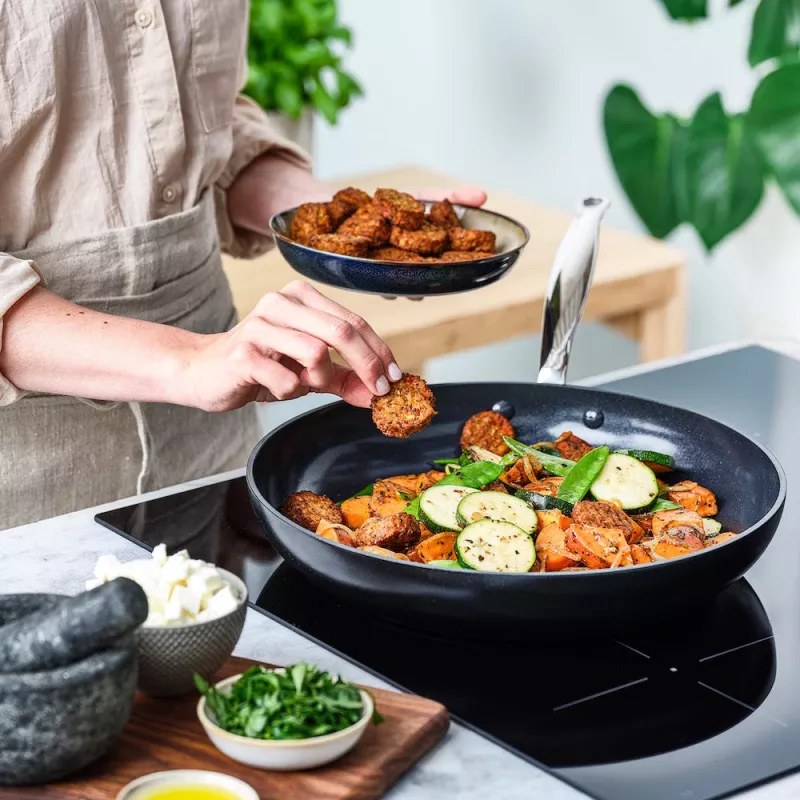 GreenPan Barcelona conjunto de frigideiras 3 peças 20/24/28 cm preto cerâmica antiaderente