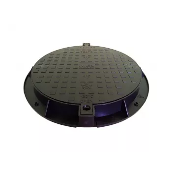 Tampa de jardim para esgoto 780PE-B A15 preta tampa de poço HDPE