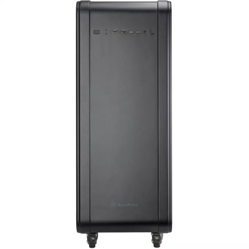 Caixa torre Micro-ATX SilverStone Technology ALTA G1M - Preto, vidro temperado, rotação da motherboard a 90°, ventoinha Air Penetrator 180mm