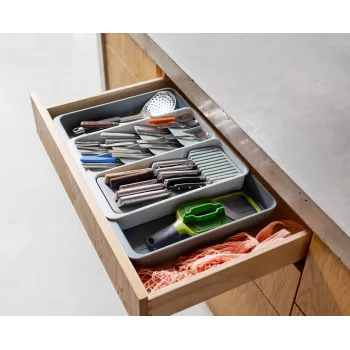 Organizador de talheres extensível Joseph Joseph DrawerStore, Cinzento