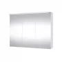 Armário de casa de banho Domoleti SV 90DL-2 Branco brilhante com lavatório de cerâmica, 2 gavetas com fecho suave