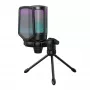 Microfone condensador FIFINE A6V AMPLIGAME RGB USB preto
