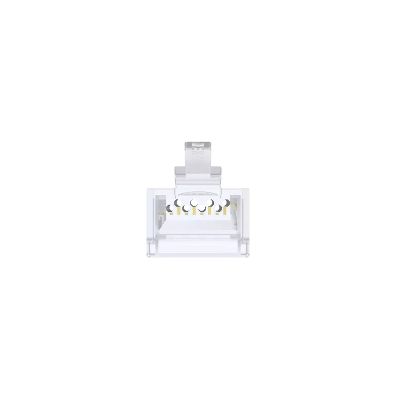 Fichas modulares RJ45 Cat.6 Pass-Through UNITEK pack de 100 (UTP, 23-26AWG, contactos banhados a ouro)