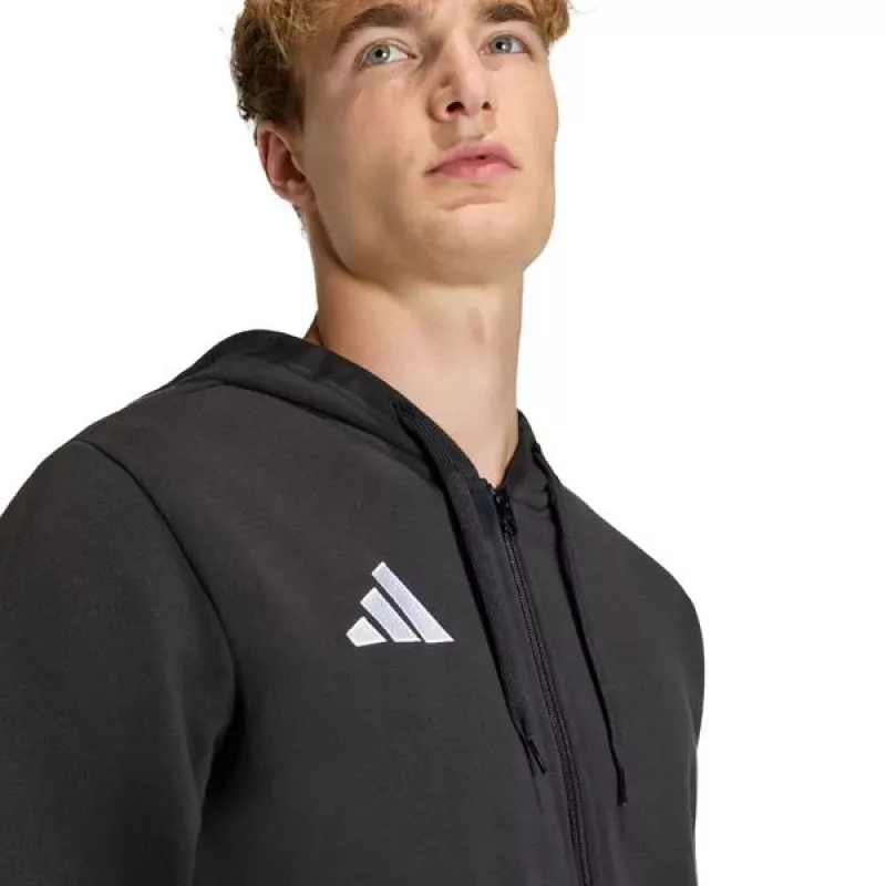 Sweatshirt com capuz e fecho completo adidas Entrada 26 homem preto S