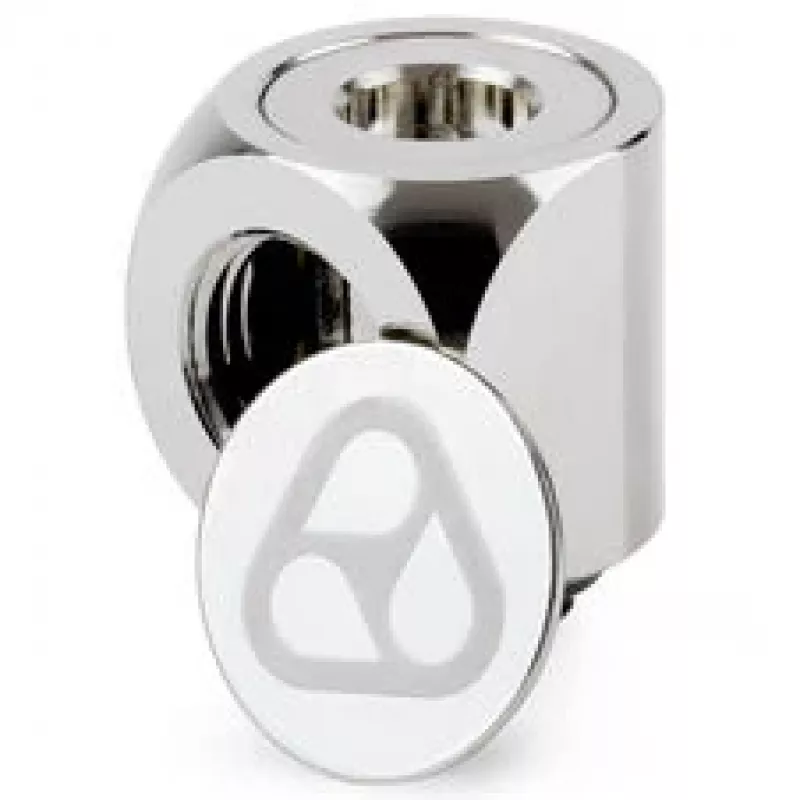 Thermal Grizzly DeltaMate Adaptador rotativo 90° G1/4 polegadas - níquel brilhante