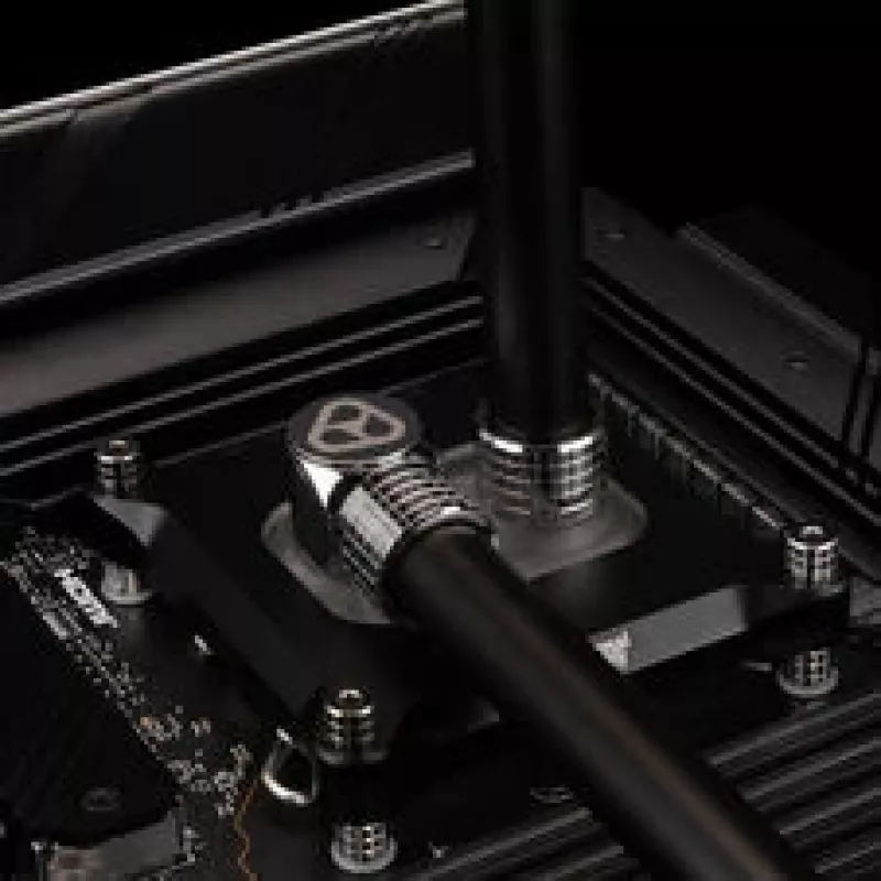 Thermal Grizzly DeltaMate Adaptador rotativo 90° G1/4 polegadas - níquel brilhante