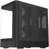 Caixa mid-tower Fortron M581, preta, vidro temperado panorâmico, 4 ventoinhas ARGB