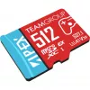 Cartão de memória TEAM GROUP APEX SD7.1 512GB microSDXC, SD Express 7.1, PCIe Gen3 x1, NVMe, leitura 800MB/s, escrita 700MB/s, preto/vermelho