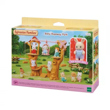 Conjunto de brincar Sylvanian Families teleférico de bebé com figura de macaco bebé