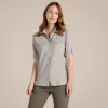 Camisa de viagem Craghoppers NosiLife Adventure LS Shirt III mulher - Soft Mushroom
