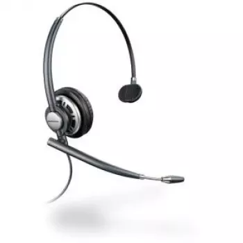 Headset com fios monaural Poly EncorePro HW710 com microfone com cancelamento de ruído, Quick Disconnect, preto