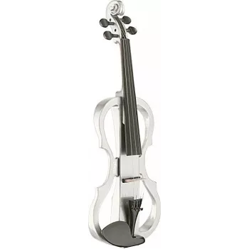 Violino elétrico Stagg EVN X 4/4 WH com auscultadores e arco, branco