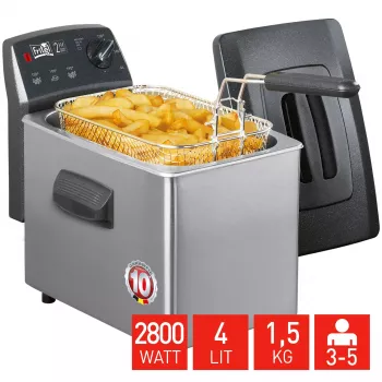 FRITEL TURBO SF Fritadeira 4L 2800W Antracite Metálico/Prata