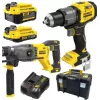 Conjunto de berbequim de impacto e chave de impacto a bateria STANLEY V20 18V com baterias 4.0Ah e 2.0Ah