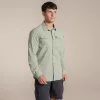 Camisa de manga comprida Craghoppers NosiLife Adventure LS Shirt III - camisa de viagem homem, Bay Leaf, Medium