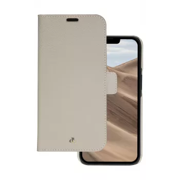 dbramante1928 New York capa carteira 2-em-1 para iPhone 14 Pro, pele plena flor, Sand Dune
