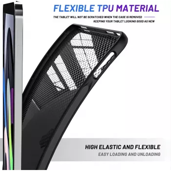 MRDISC capa traseira para Apple iPad Pro M4 preto TPU - capa fina com absorção de choques, bordas elevadas, superfície mate resistente a riscos, recortes precisos (MG-BCIPTABPROM4SW)