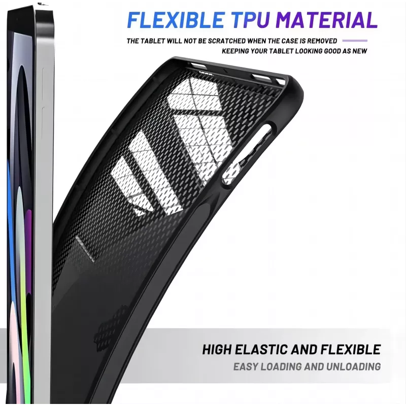 MRDISC capa traseira para Apple iPad Pro M4 preto TPU - capa fina com absorção de choques, bordas elevadas, superfície mate resistente a riscos, recortes precisos (MG-BCIPTABPROM4SW)