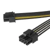 Akasa 6 conjuntos de cabo divisor PCIe para duplo 6+2 pinos - 24 cm