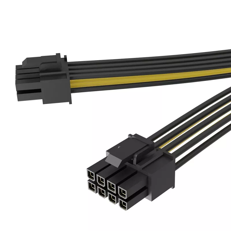 Akasa 6 conjuntos de cabo divisor PCIe para duplo 6+2 pinos - 24 cm